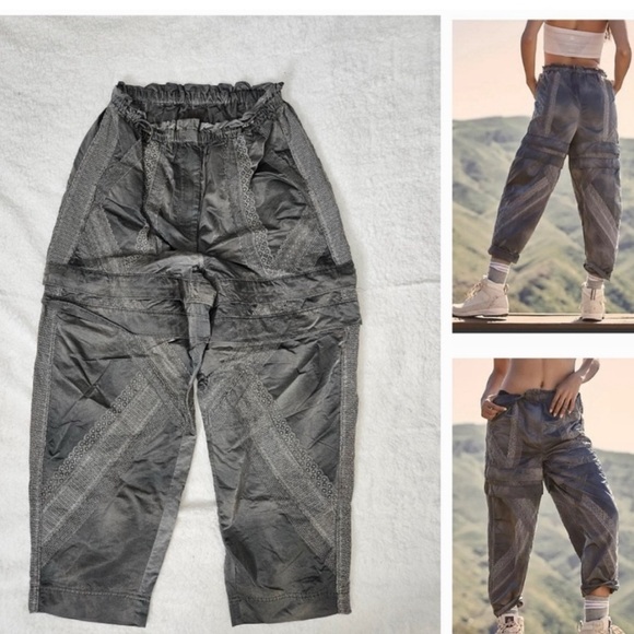 Free People Gray Track Pants